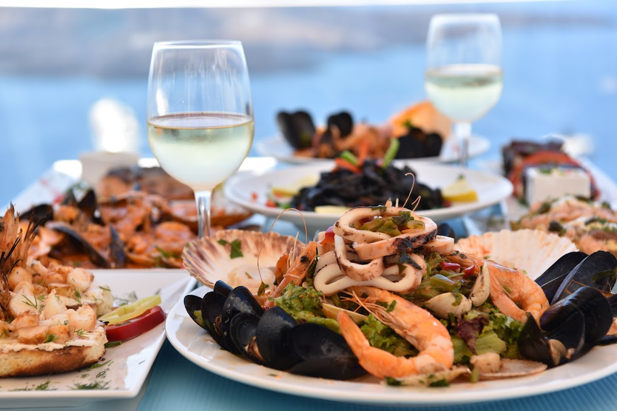 Santorini — Volcano Blue Sea Food Restaurant — galeri